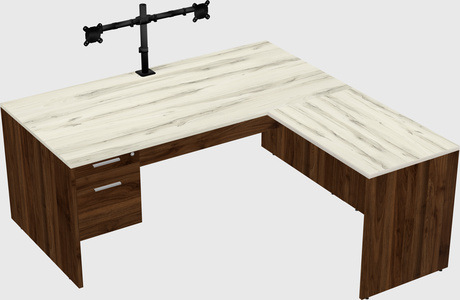 L-shaped office desk