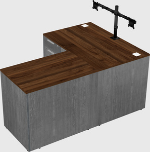 L-shaped office desk