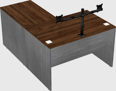 L-shaped office desk