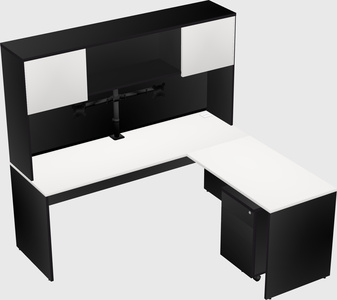 L-shaped office desk
