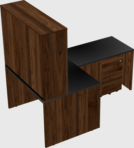 L-shaped office desk