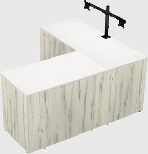 L-shaped office desk