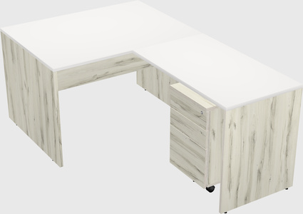 L-shaped office desk