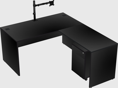 L-shaped office desk