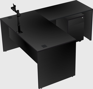 L-shaped office desk