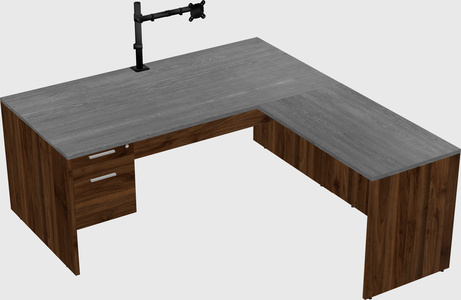 L-shaped office desk