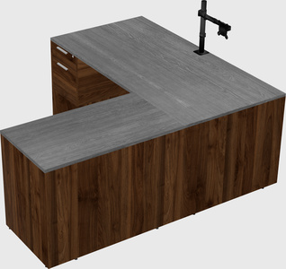 L-shaped office desk