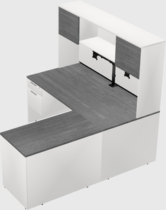L-shaped office desk