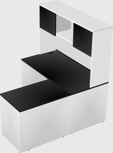 L-shaped office desk