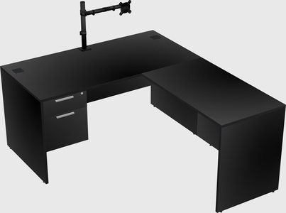L-shaped office desk