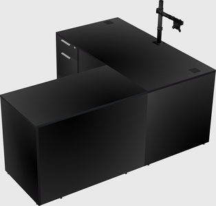L-shaped office desk