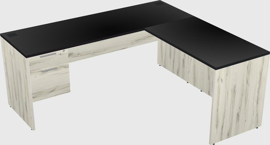 L-shaped office desk