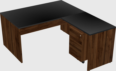 L-shaped office desk