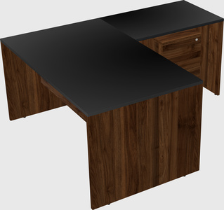 L-shaped office desk