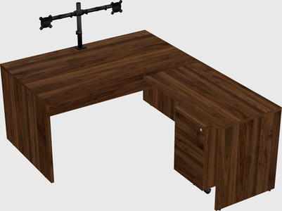 L-shaped office desk
