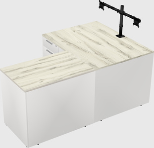 L-shaped office desk
