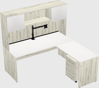 L-shaped office desk
