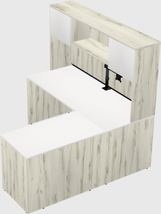 L-shaped office desk