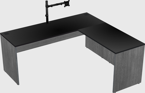 L-shaped office desk