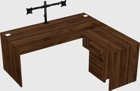 L-shaped office desk