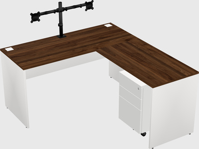 L-shaped office desk