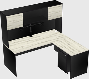 L-shaped office desk