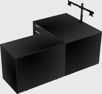 L-shaped office desk