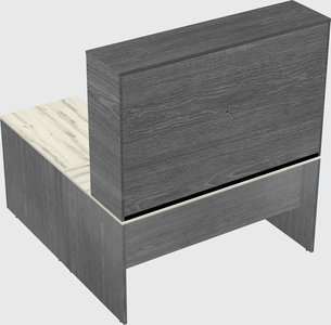 L-shaped office desk