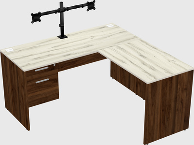 L-shaped office desk