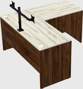 L-shaped office desk