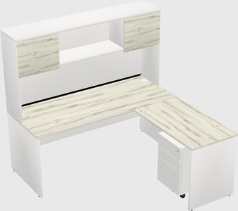 L-shaped office desk