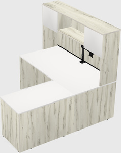L-shaped office desk