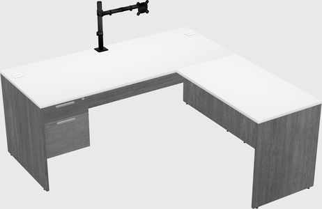 L-shaped office desk