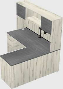 L-shaped office desk