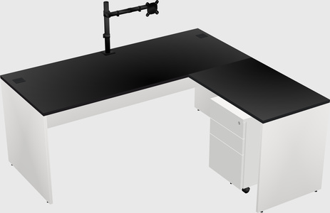 L-shaped office desk
