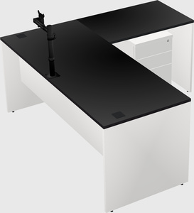 L-shaped office desk