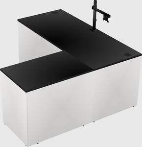 L-shaped office desk