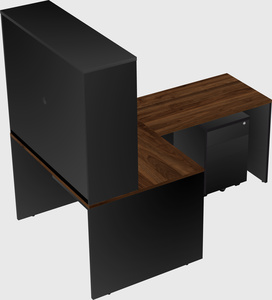 L-shaped office desk