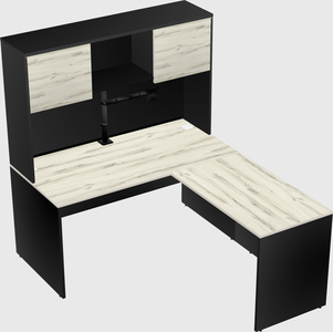 L-shaped office desk