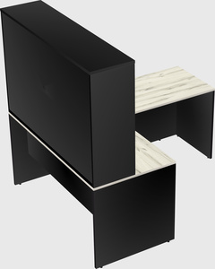 L-shaped office desk