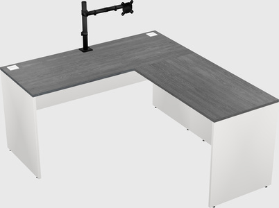 L-shaped office desk