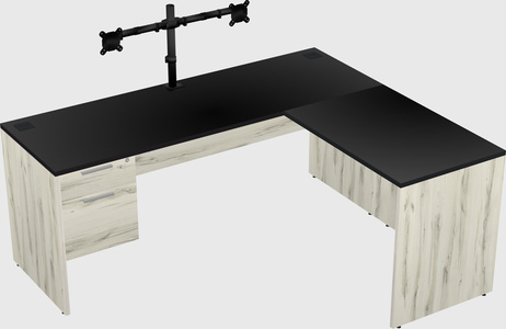 L-shaped office desk