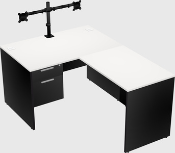 L-shaped office desk