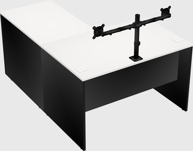 L-shaped office desk