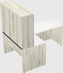 L-shaped office desk
