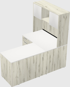 L-shaped office desk