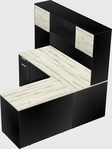 L-shaped office desk