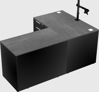 L-shaped office desk