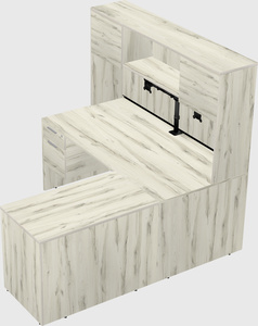 L-shaped office desk