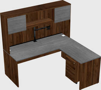 L-shaped office desk